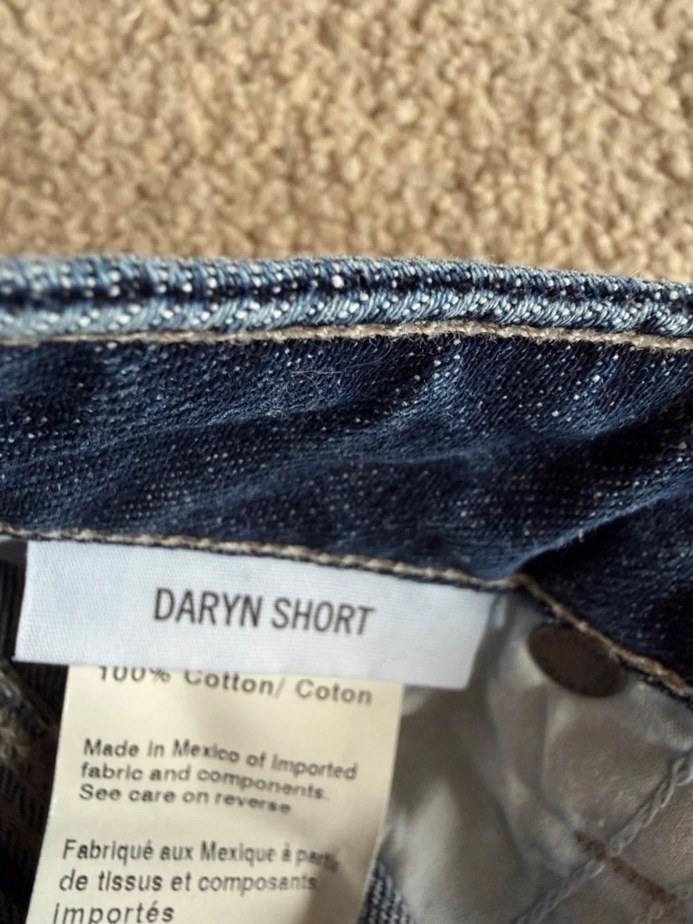PAIGE Ripped Dark Indigo Denim Daryn Shorts